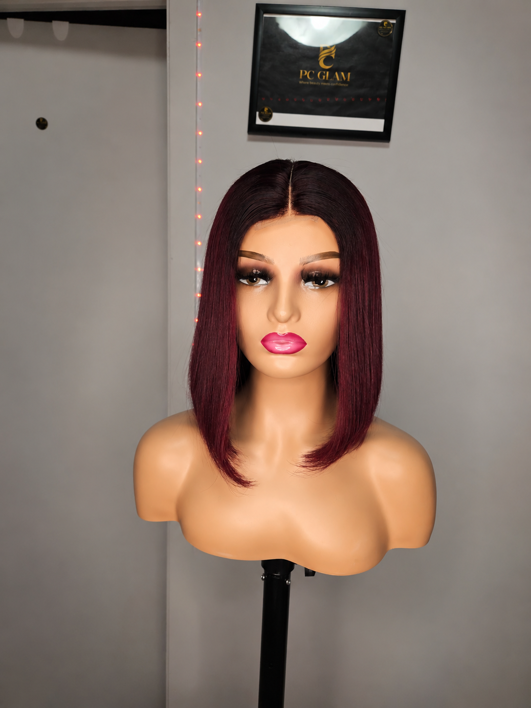 12” Burgundy with dark root unit