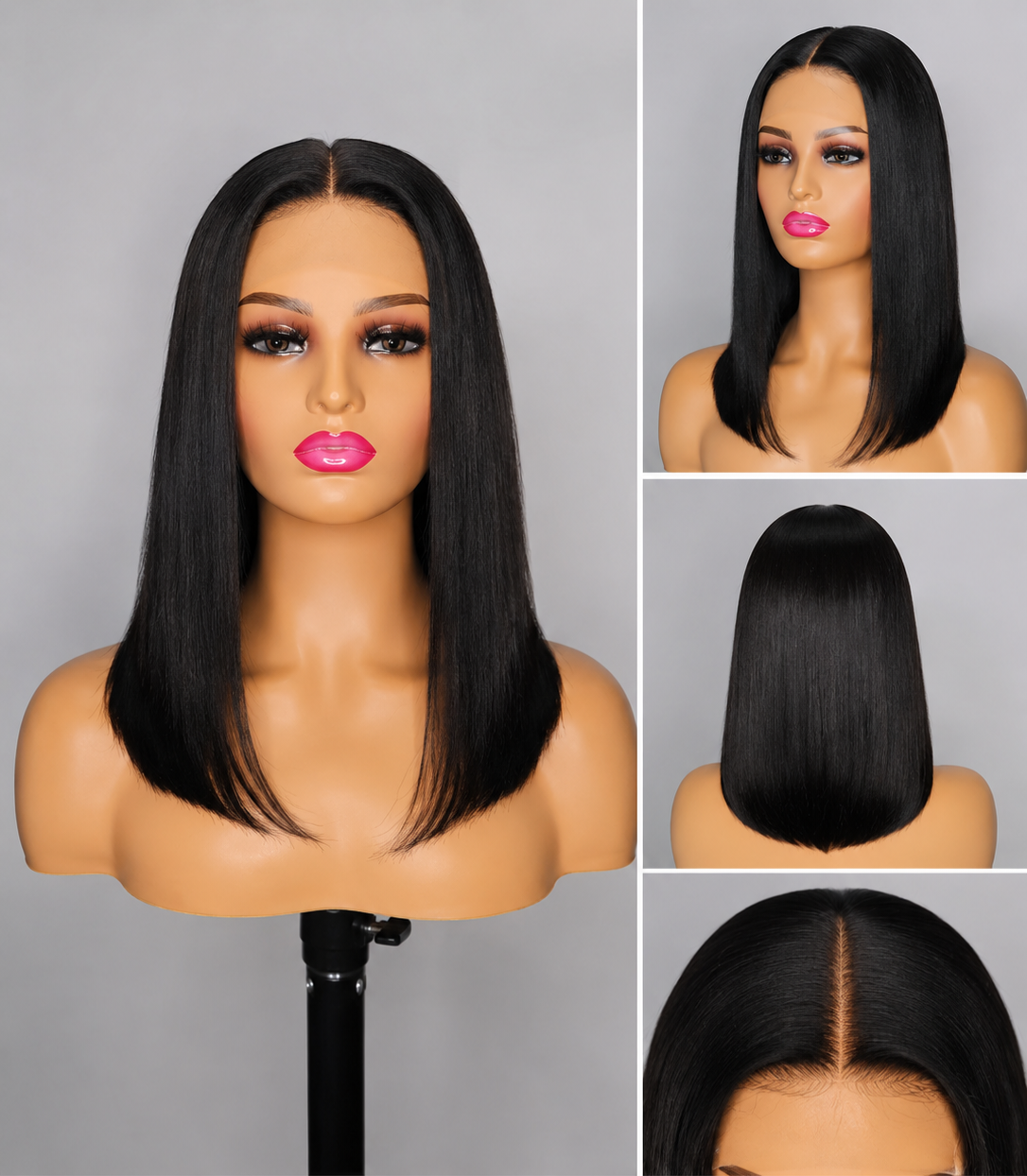 Luxury Straight Bob Wig – 100% Human Hair