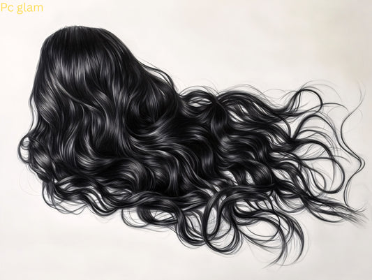 Voluminous Black Curly Hair
